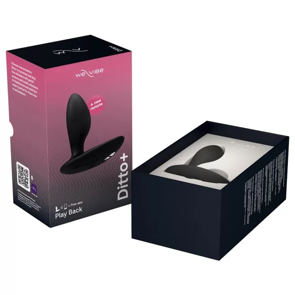 We-Vibe Ditto+ - Вибратор за анална стимулация с управление чрез приложение (черен)