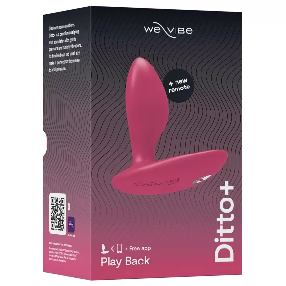 We-Vibe Ditto+ - Анален вибратор с управление чрез приложение (розов)