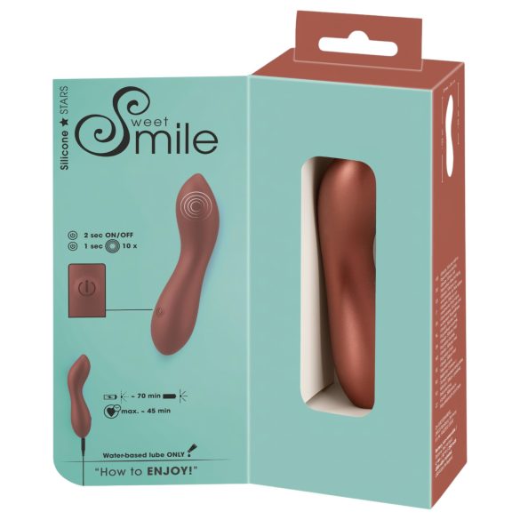 Smile - мини вибратор за G-точка - гъвкав - бронз