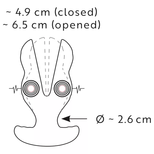ANOS - двоен анален вибратор - черен