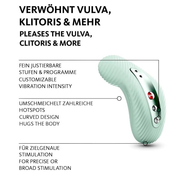 Fun Factory Laya III - водоустойчив вибратор за клитора (зелен)