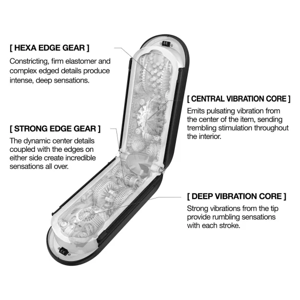 TENGA Flip Zero - мощен мастурбатор (черен)