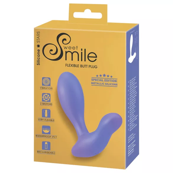 Smile - вибриращ анален плъг - син