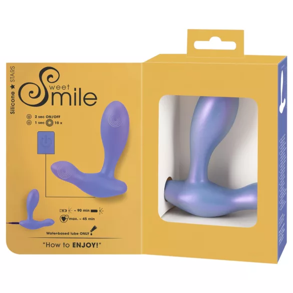 Smile - вибриращ анален плъг - син
