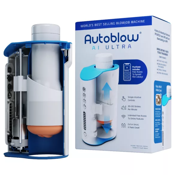 Autoblow A.I. Ultra - електрически мастурбатор уста - бял