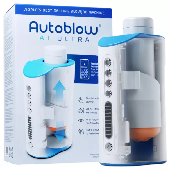 Autoblow A.I. Ultra - електрически мастурбатор уста - бял