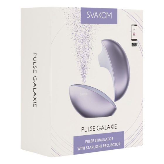 Svakom Pulse Galaxie - въздушен клиторен стимулатор с проектор (лилав)