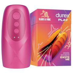   Durex Slide & Vibe - презареждащ се, водоустойчив макровибратор (розов)