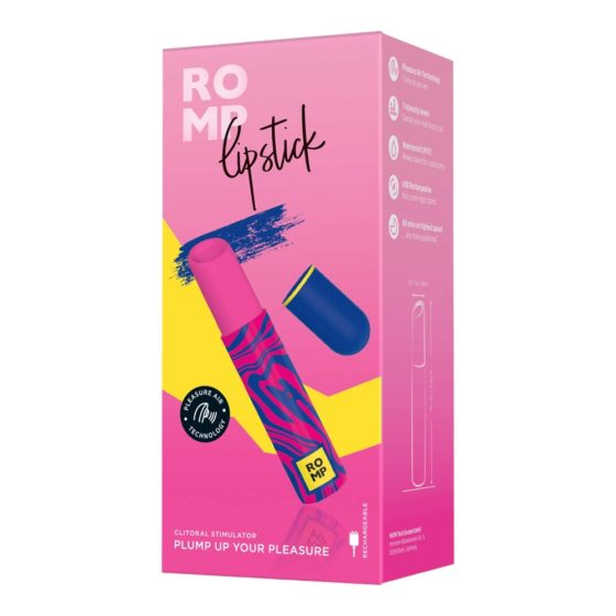 ROMP Lipstick - презареждащ се въздушен стимулатор на клитора (розов)