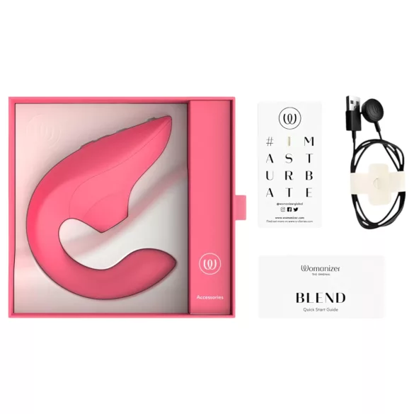 Womanizer Blend - вибратор за G-точка и клиторен стимулатор (коралов)