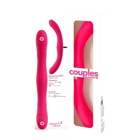 Couples Choice - вибратор за двойки с два края - розов