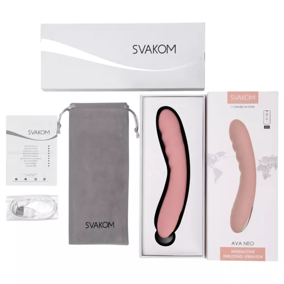 Svakom Ava Neo - интелигентен G-точка вибратор с тласкащи движения, управляван чрез приложение (розов)