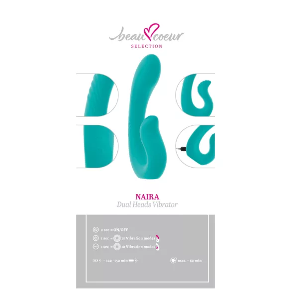 Beau Coeur Naira - вибратор за G-точка и клитор - зелен