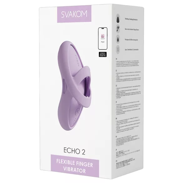 Svakom Echo 2 - вибратор за пръст с управление чрез приложение (розов)