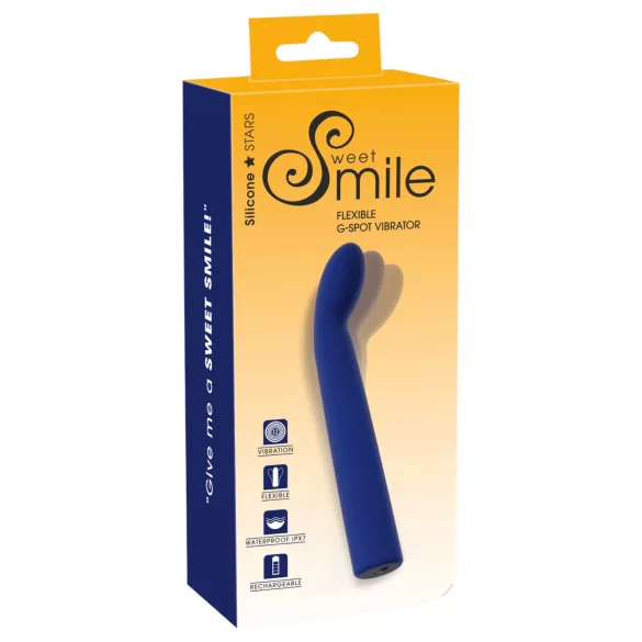 Smile - вибратор за G-точка - извит - син