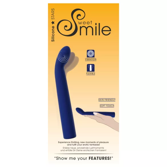 Smile - вибратор за G-точка - извит - син