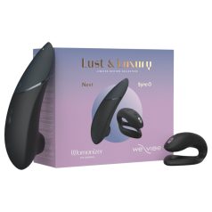   Womanizer Lust&Luxury - комплект клиторен и партньорски вибратор (черен)