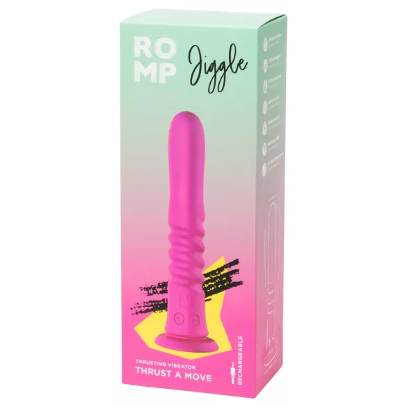 ROMP Jiggle - тласкащ вибратор с вендуза (розов)