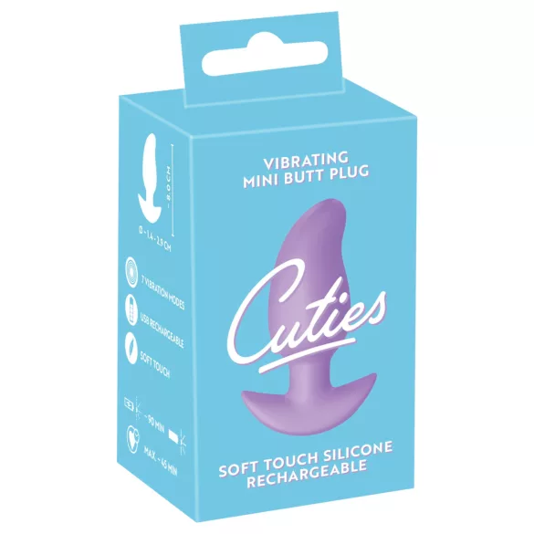 Cuties Mini - вибриращ анален плъг - лилав