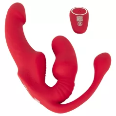   You2Toys Strapless - страп-он вибратор с три рамена (розов)