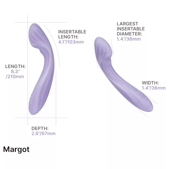 Svakom Margot - вибратор за G-точка с 2 мотора (лилав)
