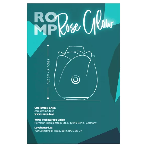 ROMP Rose Glow - въздушно-вълнов вибратор за клитор (син)
