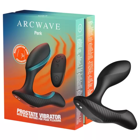 Arcwave Perk - простатен вибратор с дистанционно управление (черен)