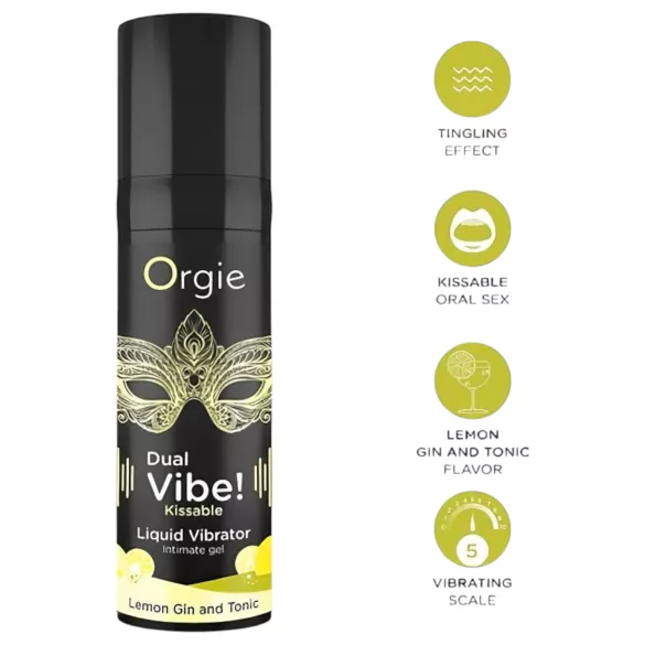 Orgie Dual Vibe - унисекс течен вибратор - Gin Tonic (15 ml)