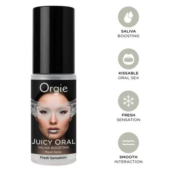 Orgie Juicy Oral - спрей за подсилване на изживяването при целувки и орален секс (15 мл)