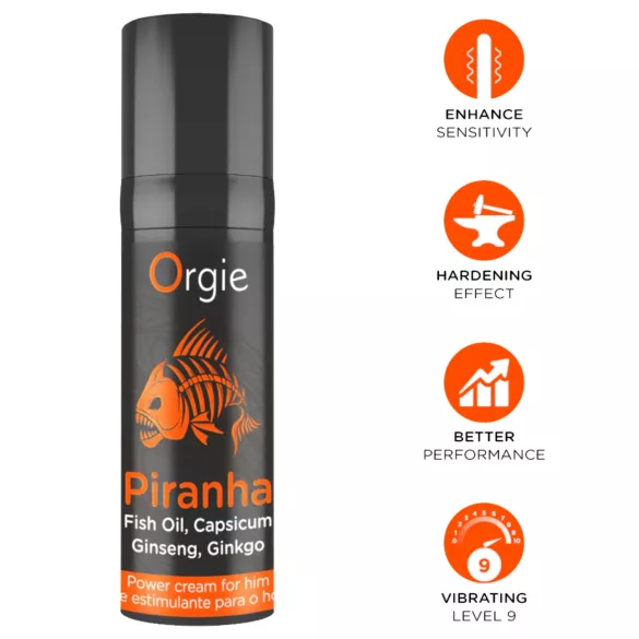 Orgie Piranha Power Cream - Стимулиращ крем за мъже (15 ml)