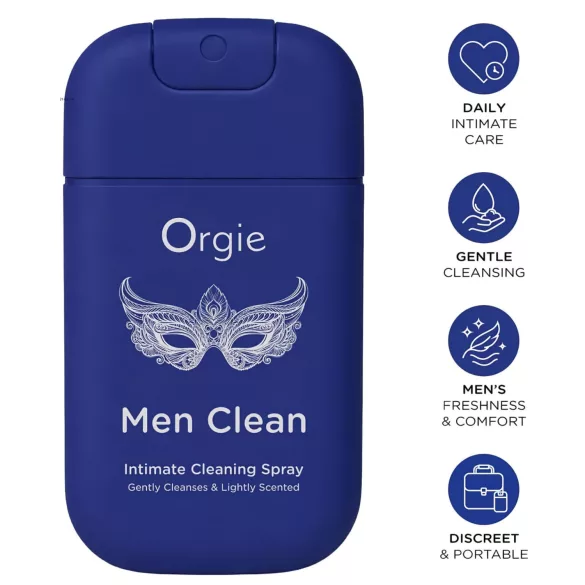 Orgie Men Clean - спрей за интимно почистване и освежаване за мъже (30 мл)