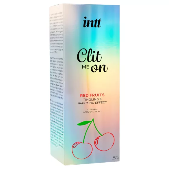 intt Clit Me On - течен вибратор спрей за клитор - червени плодове (12 ml)