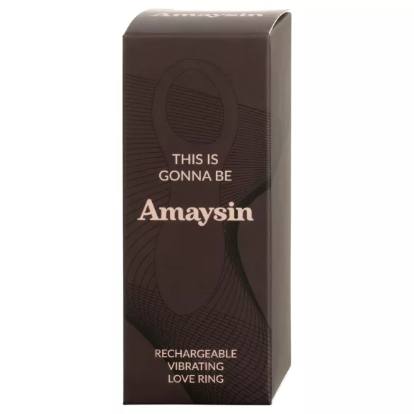 Amaysin - вибриращ пенис пръстен с акумулатор (син)