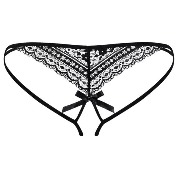 Obsessive - дамски прашки с двойни презрамки - черен - L/XL