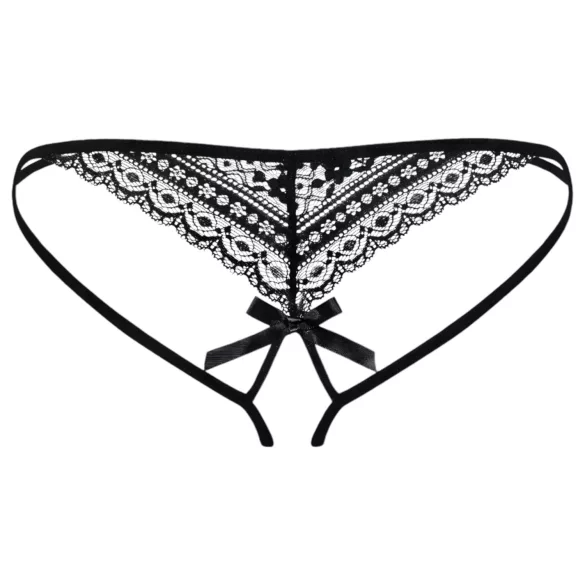 Obsessive - дамски прашки с двойни презрамки - черен - L/XL