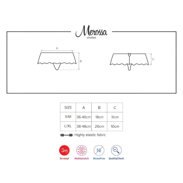 Obsessive Merossa - отворен дамски прашки със камъни - черен - 2XL/3XL