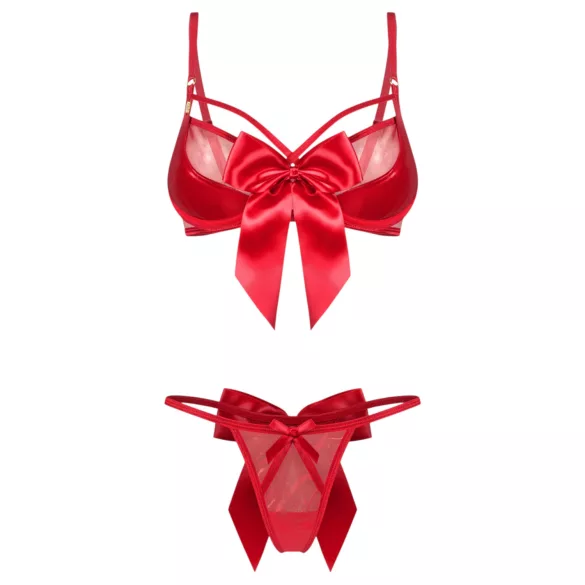 Obsessive Gifty - секси дамски комплект бельо от две части (червен) - L/XL