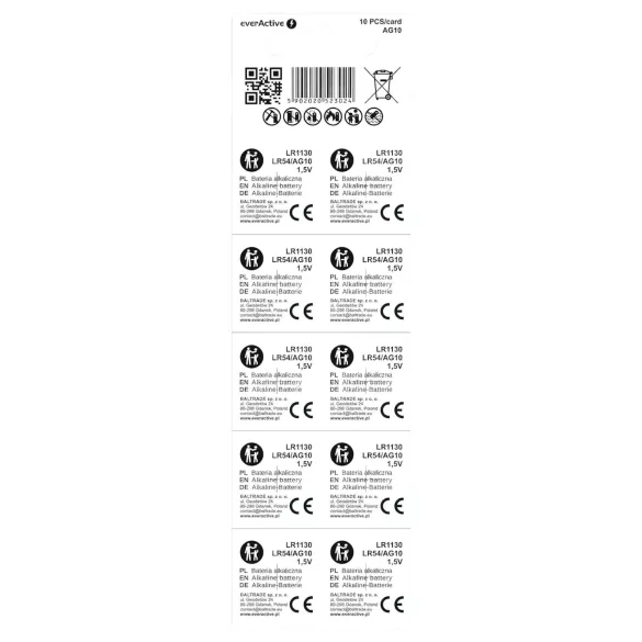 Elem - батерия LR1130 / LR54 - 10 броя