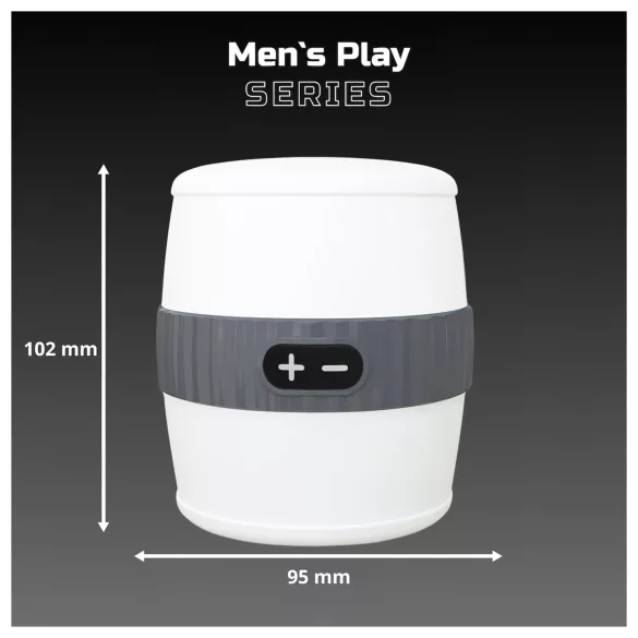 Erospace Men's Play - дискретен вибриращ мастурбатор за мъже (бял)