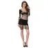 Passion BS105 - мрежеста мини рокля - черна - S-L