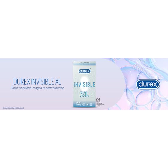 Durex Invisible XL - изключително голям презерватив (10бр.)