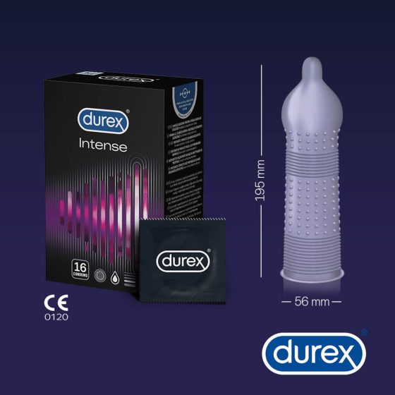 Durex Intense - презервативи с ребра и точки (16бр.)