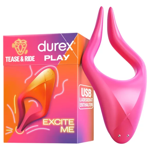 Durex Tease & Ride - Вибратор за интимна стимулация - розов