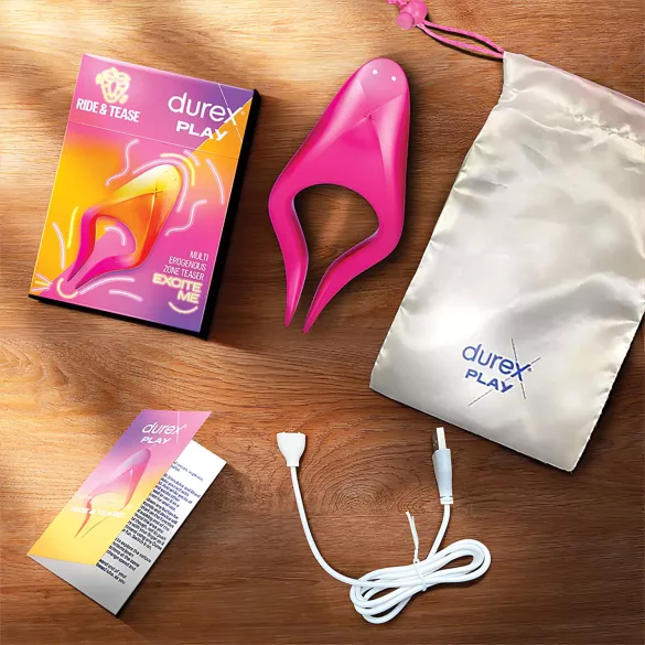 Durex Tease & Ride - Вибратор за интимна стимулация - розов