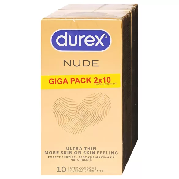 Durex Nude - ултра тънки презервативи (2x10 бр.)
