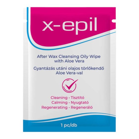 X-Epil - Маслени кърпички след епилация (1бр.) - Алое Вера