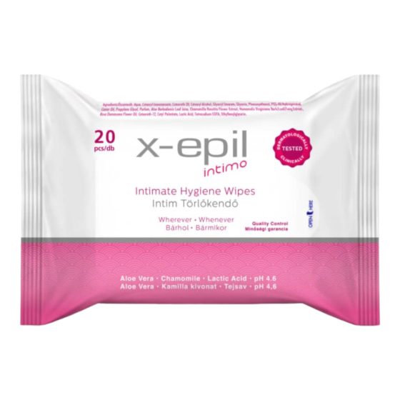 X-Epil Intimo - интимни кърпички (20 бр.)