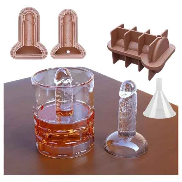 Дилдо форма за лед - силикон - син