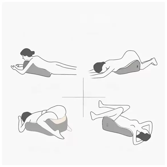 Desirel Magic Pillow - Възглавница от мемори пяна с държач за дилдо (сива)