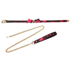   Нашийник с каишка, променящ цвят при нагряване (черен)